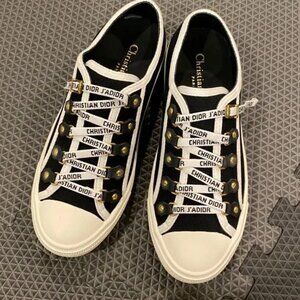 NEW Christian Dior Walk'n'Dior Sneakers (EU 38) - Navy Dior Oblique Embroidery
